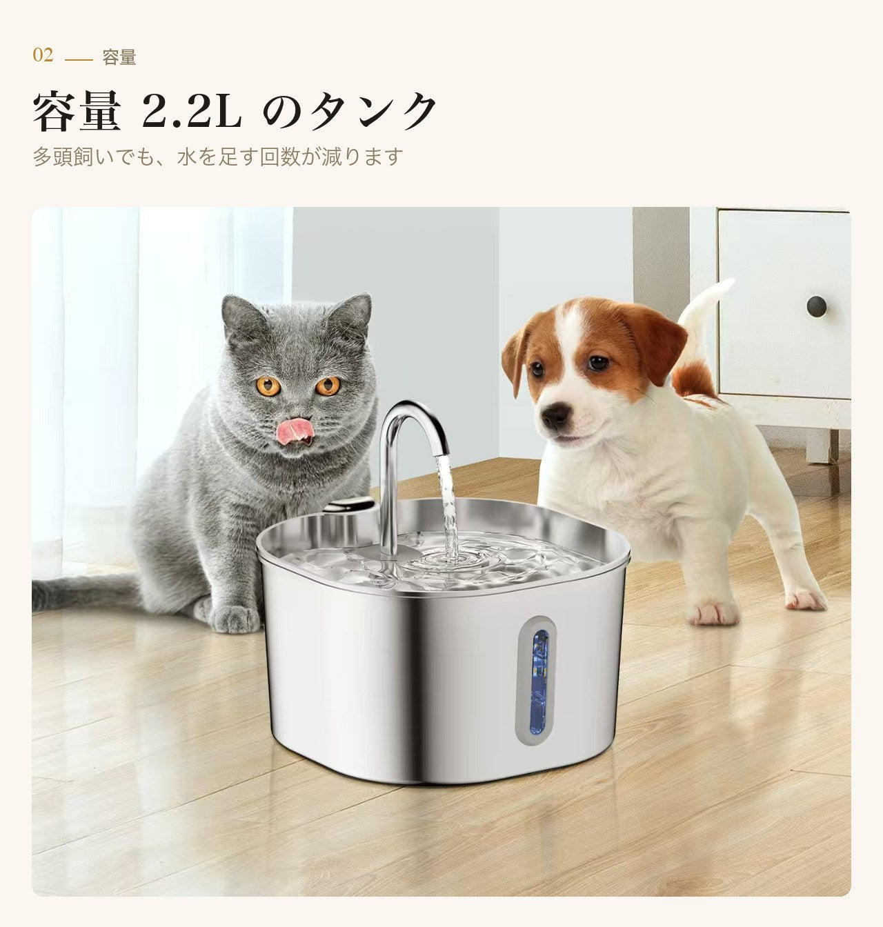 容量2.2Lのタンク