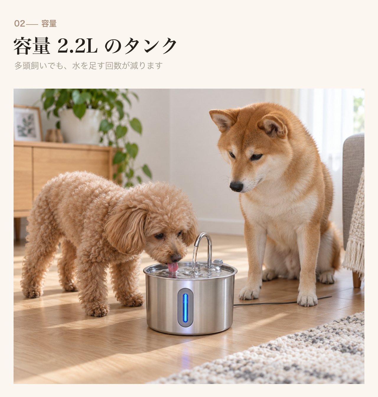 容量2.2Lのタンク